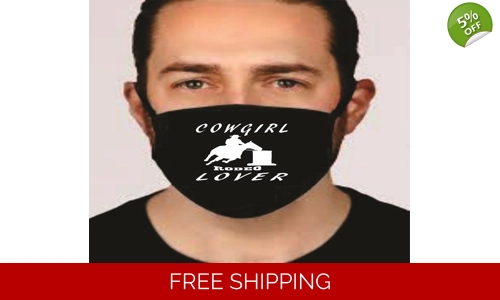 Rodeo Cowgirl Lover Face Mask Cotton Washeable Social Distancing Great Gift